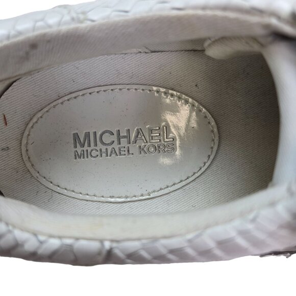 NWT/NWOB Michael Michael Kors Leather Grove Studded Platform Sneakers Size 9 - Picture 4 of 12
